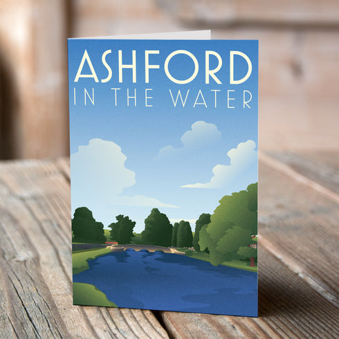 Ashford in the Water Greeting Card - Pack of 6 - Retro Art Range